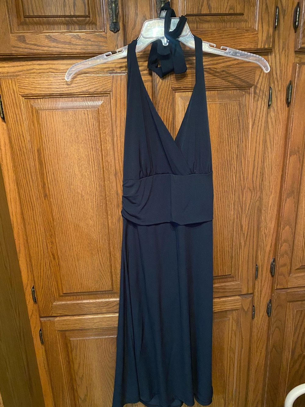 Merona Black Halter Backless Midi Dress